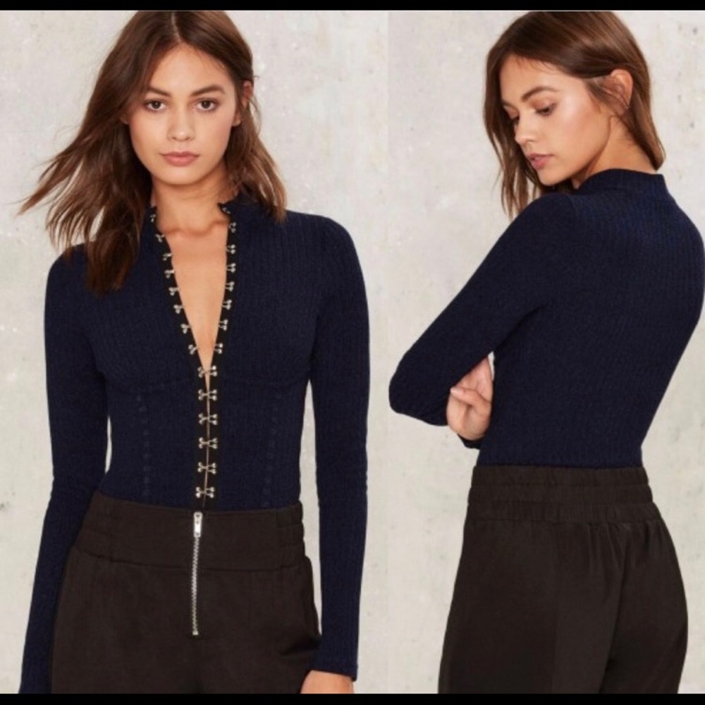 Nasty Gal Lavish Alice Delilah Ribbed Bodysuit